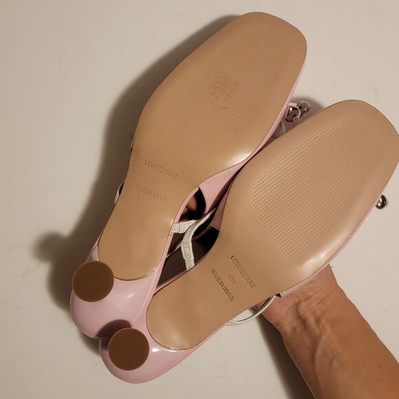 NEW Anthropologie Slingback Kitten Heel Women 9 Chic Modern Elegant Contemporary - Picture 5 of 10